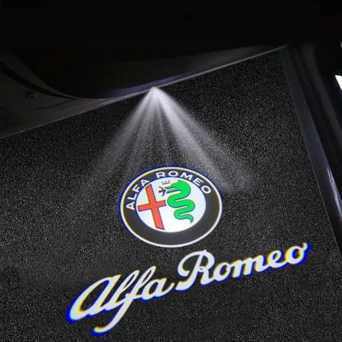 BAONITOU 2 Stück Auto-Begrüßungstürlicht für Alfa Romeo Giulia Stelvio Giulietta 159 147 156 166 GT Tonale, Projektionslampe personalisierte Türlampe Autodekorationszubehör BAONITOU 2 Stück Auto-Begrüßungstürlicht für Alfa Romeo Giulia Stelvio Giulietta 159 147 156 166 GT Tonale, Projektionslampe personalisierte Türlampe Autodekorationszubehör von BAONITOU