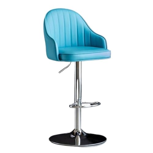BAOSHUPINGY Bar StüHle Barstuhl, Moderner, Minimalistischer Heimstuhl, Bar-Rezeption, Leichter Luxus-Barhocker, Rückenlehne, Hoher Bar-Sessellift Bar Chair (Color : Blue, Size : B) von BAOSHUPINGY