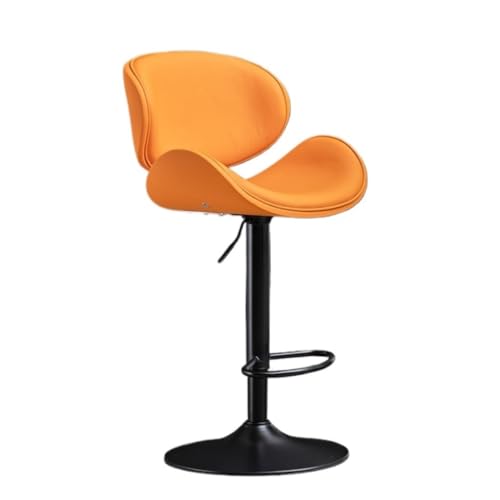 BAOSHUPINGY Bar StüHle Barstuhl, Rotierender Lift, Barstuhl, Leichter Luxus, for Zuhause, Rezeption, Hochstuhl, Hoher Hocker, Moderner, Einfacher Barstuhl Bar Chair (Color : Orange, Size : A) von BAOSHUPINGY