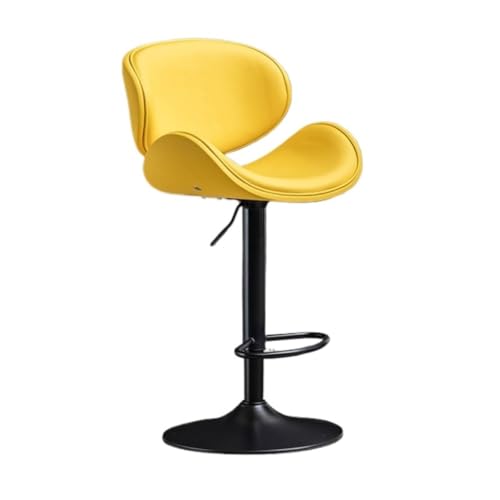 BAOSHUPINGY Bar StüHle Barstuhl, Rotierender Lift, Barstuhl, Leichter Luxus, for Zuhause, Rezeption, Hochstuhl, Hoher Hocker, Moderner, Einfacher Barstuhl Bar Chair (Color : Yellow, Size : A) von BAOSHUPINGY