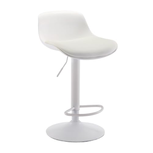 BAOSHUPINGY Bar StüHle Lässiger Barhocker, Leichter Luxus-Lift-Hocker, Minimalistischer Barstuhl Im Cremefarbenen Stil, Drehbarer Hochstuhl Bar Chair (Color : White, Size : A) von BAOSHUPINGY