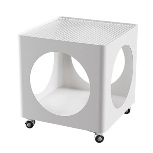 BAOSHUPINGY Kleine Tische Couchtisch, Leichter Luxuriöser Kleiner Tisch, Beweglicher Beistelltisch, Einfaches Sofa, Moderner Kreativer Nachttisch Tisch Klein(Color:White) von BAOSHUPINGY