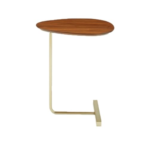 BAOSHUPINGY Kleine Tische Kreativer Ovaler Couchtisch Schlafzimmer Mobiler Einfacher Eisen Ecktisch Beistelltisch Wohnzimmer Nachttisch Lesetisch Tisch Klein(Color:W) von BAOSHUPINGY