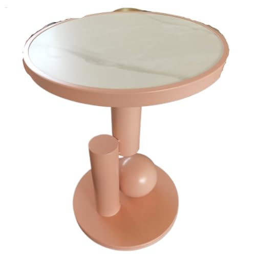BAOSHUPINGY Kleine Tische Runder Nachttisch, Moderner Minimalistischer Beistelltisch, Kreativer Sofa-Beistelltisch, Balkon, Minimalistischer Couchtisch Tisch Klein(Color:Pink) von BAOSHUPINGY