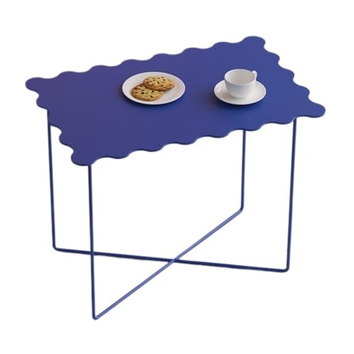 BAOSHUPINGY Kleine Tische Sofa-Beistelltisch, Blauer Couchtisch, Leichter Sofa-Luxus, Wohnzimmer, Kreativer Eisentisch, Einfacher Ecktisch Tisch Klein(Size:C) von BAOSHUPINGY