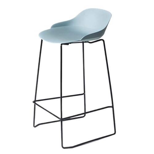 Bar StüHle Moderne, Einfache Barstühle Aus Kunststoff, Leichte Luxus-Hochhocker For Den Haushalt, Barstühle For Den Außenbereich, Barstühle For Den Gewerblichen Gebrauch Bar Chair ( Color : Blue , Siz von BAOSHUPINGY