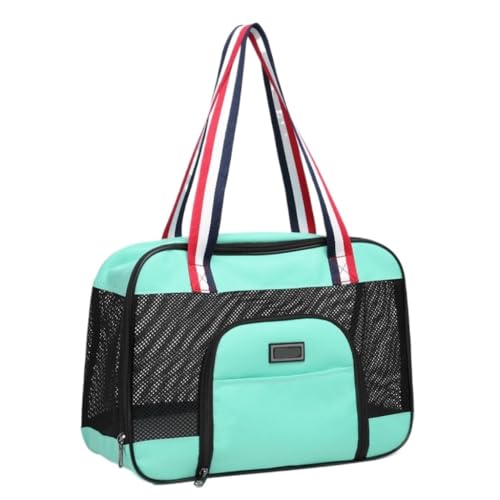 Katzentasche Tragbare Katzentasche, Atmungsaktive Tragbare Tasche, Kratzfeste Haustiertasche Aus Oxford-Stoff, Multifunktionale Katzentasche Rucksäcke(Color:Green,Size:A) von BAOSHUPINGY