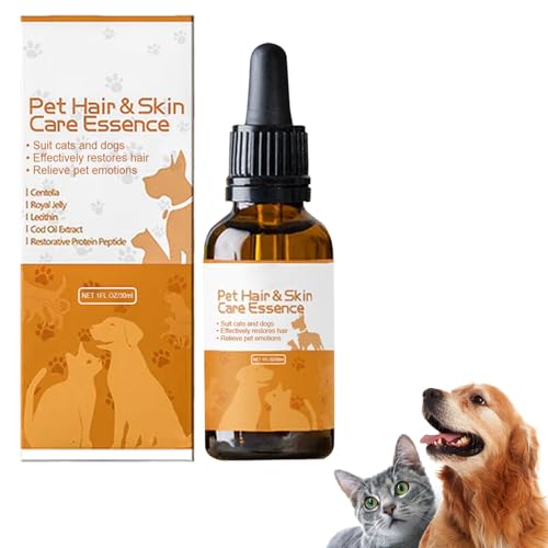 Haustierfellpflegeöl für Hunde Katzen,Fellpflege Hund,Fellpflege Katze,Fellpflege Hund öl,Verhindern Sie Kondensation der Haare und Erhöhen Sie den Glanz,30ML von BAOSROY
