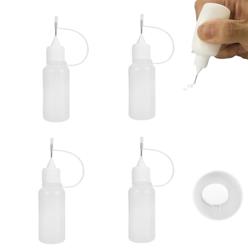 BAOSROY Nadelflasche,Nadelspitzen Flasche,Needle Bottle,10ml Dosierflasche,Needle Flasche,Squeeze Flasche,Präzisionsspitzen-Applikator-Flaschen,Transparente Leim Flaschen (7) von BAOSROY