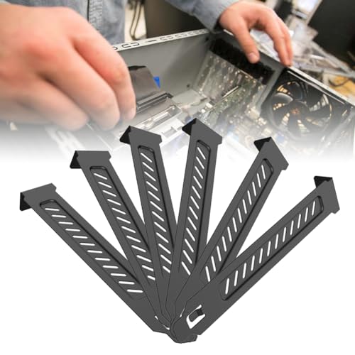 BAOSROY Pci Slot Abdeckung,6pcs Schwarz PCI Slot Slotblech,Abdeckplatte PCI Slot Cover,Abdeckung Hartstahl Staubfilter,PCI Steckplatzabdeckung,Hartstahl Staubfilter Abdeckplatte von BAOSROY
