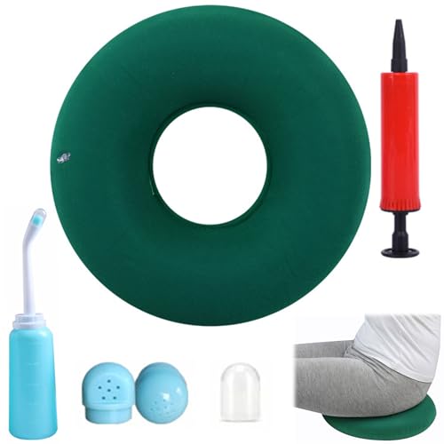 Hämorrhoiden Sitzkissen,Aufblasbare Sitzkissen,Orthopädisch Sitzkissen mit Pumpe,Sitzring Nach Op,Sitzkissen Orthopädisch,Sitzring Aufblasbar,Ringkissen zum Sitze Aufblasbares,mit Tragbares Bidet von BAOSROY