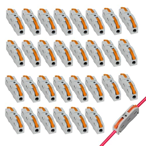 Kabelverbinder,Verbindungsklemmen Set,Kabelverbinder Set,Elektrische Anschlussblöcke Kabelverbinder,Compact Verbindungsklemme,für Feste Flexible Kabel,30PCS Kabelverbinder,Verbindungsklemmen Set,Kabelverbinder Set,Elektrische Anschlussblöcke Kabelverbinder,Compact Verbindungsklemme,für Feste Flexible Kabel,30PCS von BAOSROY
