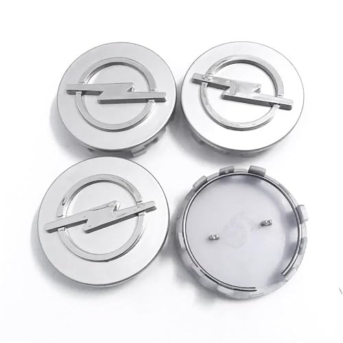 BAOYBS 4 Stück Nabendeckel für Opel Vivaro C I 2019-2023 2024, Zentralabdeckung Felgendeckel Radzierblende Wasserdicht Staubdicht Wheel Caps aus Hochwertiges ABS,Silver-60mm von BAOYBS