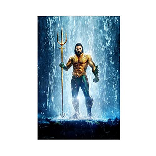 Aquaman Arthur Curry Jason Momoa Film Classic Hero 6 Leinwand Poster Schlafzimmer Dekor Sport Landschaft Büro Raum Dekor Geschenk Unframe:12×18inch(30×45cm) von BAOZHI