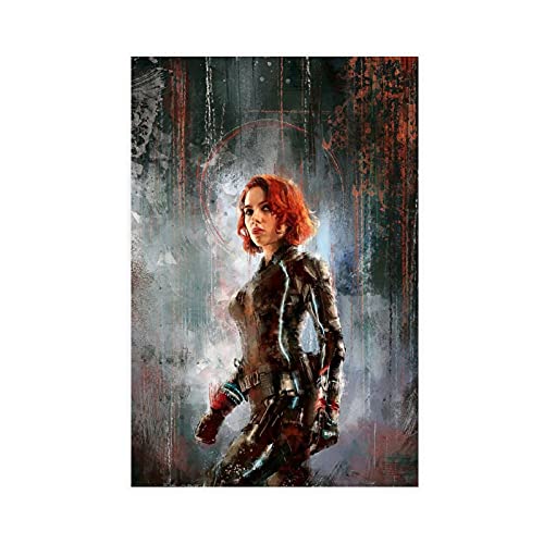 Black Widow Natasha Romanoff Scarlett Johansson Filmcover 16 Leinwandposter Wandkunst Dekor Druck Bild Gemälde für Wohnzimmer Schlafzimmer Dekoration Unframe:50 × 75 cm von BAOZHI