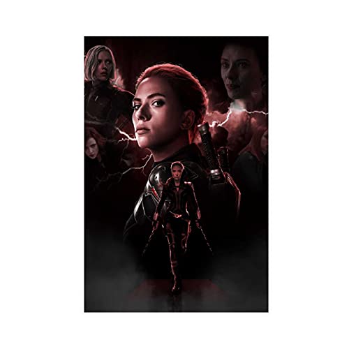 Black Widow Natasha Romanoff Scarlett Johansson Filmcover 7 Leinwandposter Wandkunst Dekor Druck Bild Gemälde für Wohnzimmer Schlafzimmer Dekoration Unframe:60 × 90 cm von BAOZHI