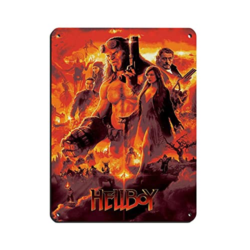 Blechschild, Motiv: Hellboy Fantasy-Film, 22 Stück, Vintage, Metall, Pub, Club, Café, Bar, Zuhause, Wanddekoration, Poster, Retro, 30 x 40 cm von BAOZHI