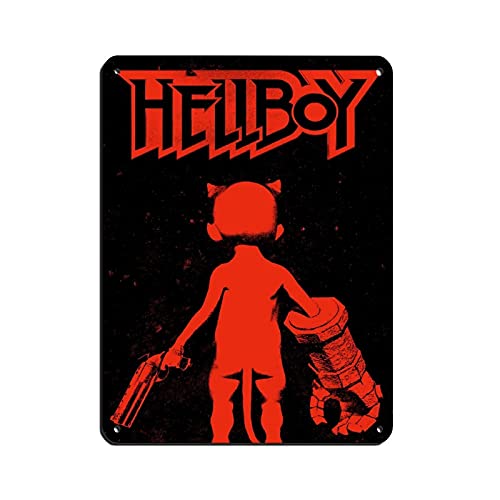 Blechschild, Motiv: Hellboy Fantasy-Film, 24 Stück, Vintage, Metall, Pub, Club, Café, Bar, Zuhause, Wanddekoration, Poster, Retro, 30 x 40 cm von BAOZHI