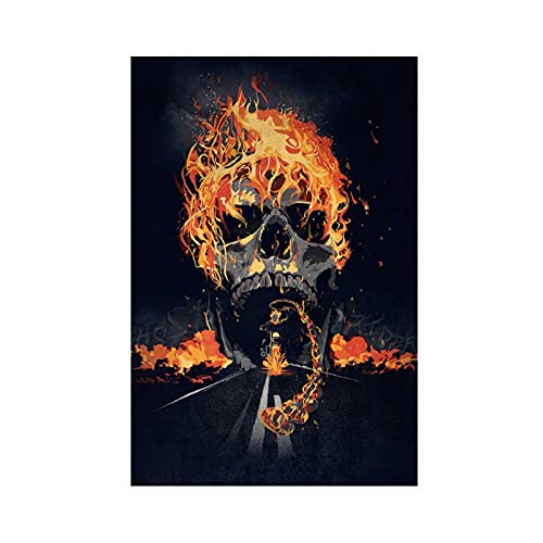 Ghost Rider Johnny Blaze Nicolas Cage Movie Classics 19 Leinwand Poster Schlafzimmer Dekor Sport Landschaft Büro Raumdekor Geschenk Ungerahmt: 30 x 45 cm von BAOZHI