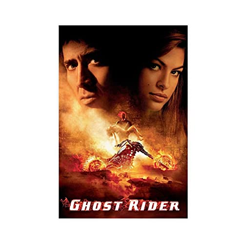 Ghost Rider Johnny Blaze Nicolas Cage Movie Classics 2 Leinwand-Poster Schlafzimmer Dekor Sport Landschaft Büro Raumdekor Geschenk ungerahmt: 30 x 45 cm von BAOZHI