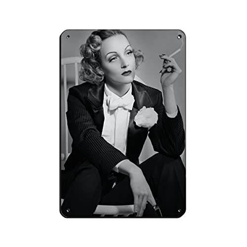 Marlene Dietrich 20. Jahrhundert Filmschauspielerinnen 3 Blechschild Vintage Metall Pub Club Cafe Bar Home Wanddekoration Poster Retro 20 x 30 cm von BAOZHI