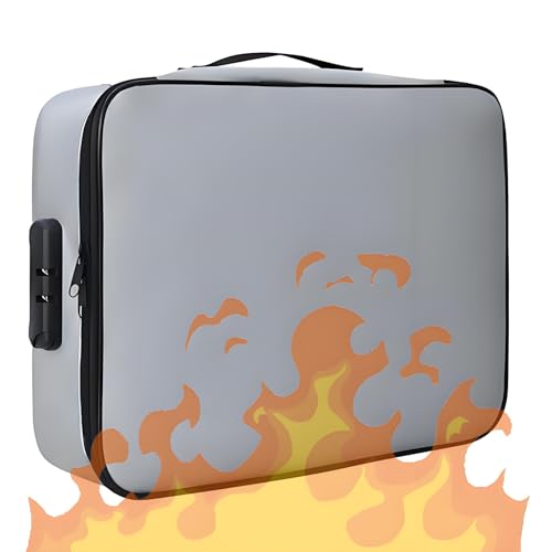 BAPPKON Feuerfeste Dokumentenbox mit Schloss, 36,8 x 27,9 x 10,2 cm, große Kapazität, 3-lagige, feuerfeste Dokumententasche, wasserabweisend, abschließbare Aufbewahrungsbox für Reisepässe, Zertifikate BAPPKON Feuerfeste Dokumentenbox mit Schloss, 36,8 x 27,9 x 10,2 cm, große Kapazität, 3-lagige, feuerfeste Dokumententasche, wasserabweisend, abschließbare Aufbewahrungsbox für Reisepässe, Zertifikate von BAPPKON