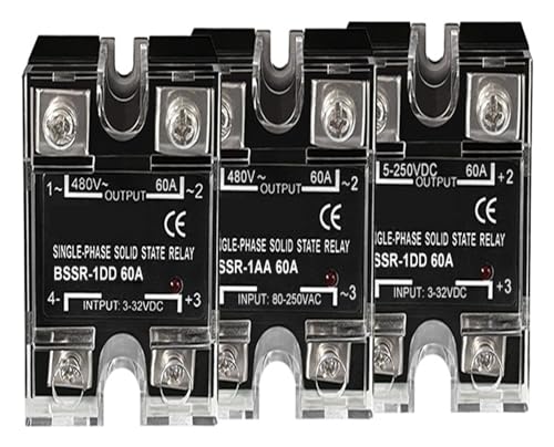 10 A 25 A 40 A 60 A 80 A 100 A 120 A Einphasiges SSR DC-Steuerung AC DC-Steuerung DC AC-Steuerung AC Halbleiterrelais(DC control DC,60A) von BAPPRJJ