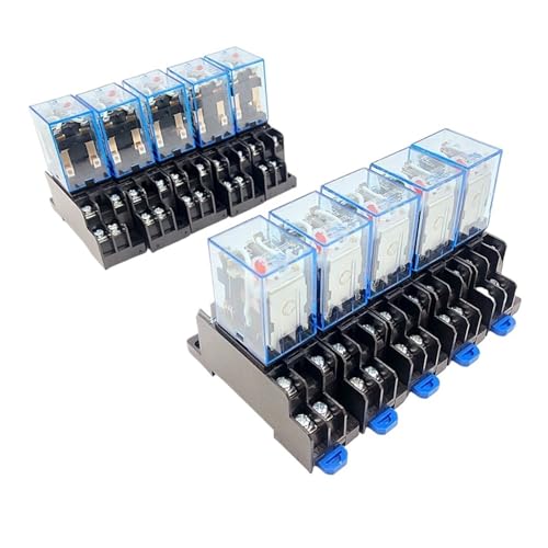 10 PCS, 8/11/14-polig, mit Sockel, DPDT, Miniaturspule, allgemeines elektromagnetisches Zwischenrelais, 5 A, Steuerschalter for elektrische Geräte(MY4NJ - 14Pin,10pcs (AC12V)) von BAPPRJJ