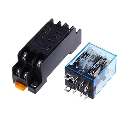 1Set DC12V/24V/36V/48V/110V/220/240V AC 10A 8PIN Spule Power Relais DPDT LY2NJ HH62P HHC68A-2Z Mit Sockel Basis(DC,110V) von BAPPRJJ