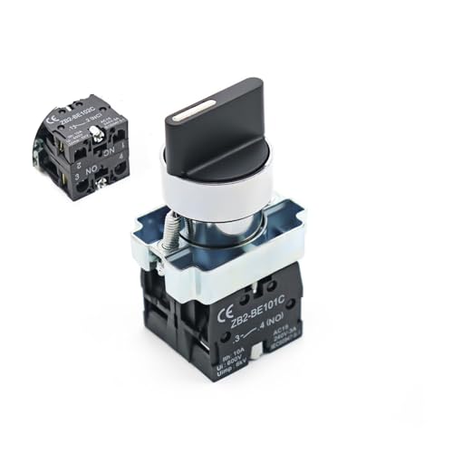 22 mm XB2-BD25 BD53 1NO 2NO 1NO1NC 2/3 Positionen Selbsthemmend Selbstrückstellender Wahlknopfschalter Drehschalter Druckschalter(XB2-BD45) von BAPPRJJ