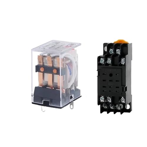 2PCS Zwischen Elektromagnetische Relais Mit Sockel Basis AC 220V DC 12V 24V HH52P HH53P HH54P HH62P HH63P HH64P(AC 220V,HH53P 11Pin) von BAPPRJJ