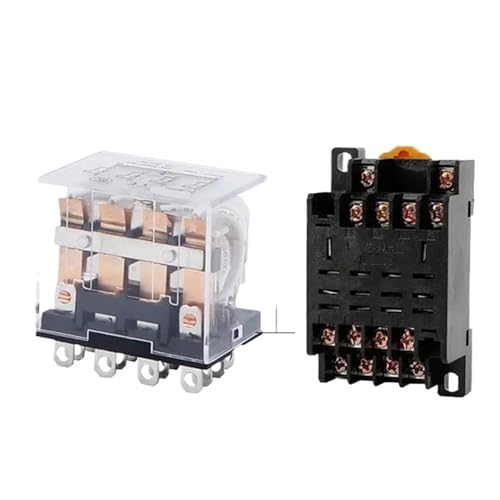 2PCS Zwischen Elektromagnetische Relais Mit Sockel Basis AC 220V DC 12V 24V HH52P HH53P HH54P HH62P HH63P HH64P(DC 12V,HH64P 14Pin) von BAPPRJJ