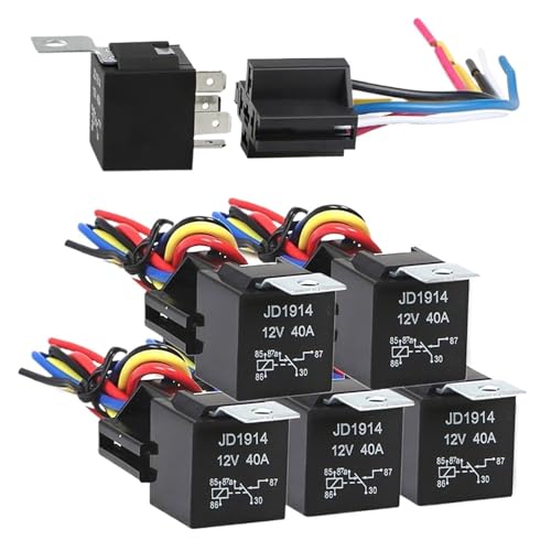 80A/60A 50A/30A 12V Wasserdichtes Kfz-Relais mit Sockel 5-poliger Relaisschalter for Marine-Kfz-Lüfter Mehrzweck-Relais-Kit(24V 5PIN) von BAPPRJJ