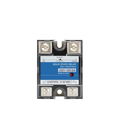 CG 10A 25A 40A DA Einphasig DC Steuerung AC Kühlkörper 220V Zu 3-32VDC SSR-10DA 25DA 40DA Kunststoff Abdeckung Solid State Relais(120DA) von BAPPRJJ