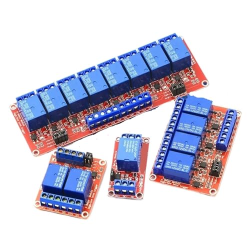 DC 5V 12V 24V 1 2 4 6 8 Relaismodul Platinenschild mit Optokoppler/High und Low Level Trigger(1 Pcs,8 Channel 5V) von BAPPRJJ