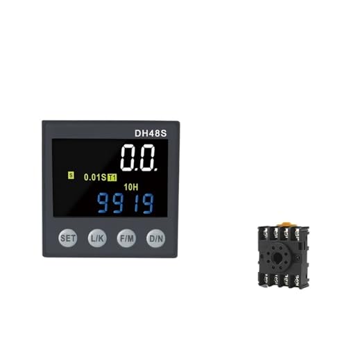 DH48S-1Z 2Z LED Programmierbare Verzögerung Relais 0,01 S-99990H Mit Sockel Basis Zeit Relais DC AC220V(DH48S-1Z 220VAC) von BAPPRJJ