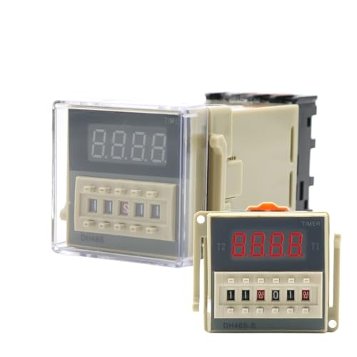 DH48S-S 0,1 S-99 H Digital LED Programmierbarer Timer Relaisschalter Sockel Basis DC 12V 24V AC 110V 220V Wiederholungszyklus-Timer DH48S-1Z 2Z(DH48S-1Z,AC 220V) von BAPPRJJ