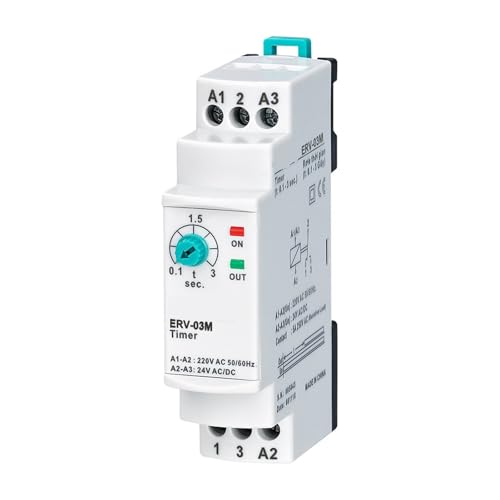 ERV-XXM Ausschaltverzögerungszeitrelais elektronisch einstellbar(220VAC 24DC,ERV-03M 0.1-3sec.) von BAPPRJJ