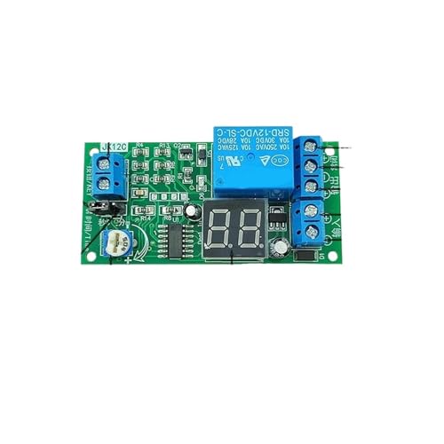 JK12C Zeitverzögerungsrelaismodul mit Zeitanzeige 12V24V Auslöseverzögerungssteuerschalter 1-99S/Min Ein-/Ausschalten des Relaisschaltermoduls(DC 24V,JK12C-AR) von BAPPRJJ