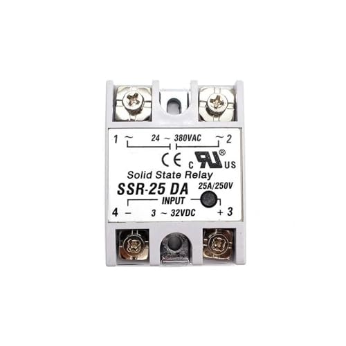 Solid State Relais 12v 24v SSR-10DA SSR-25DA SSR-40DA 10A 25A 40A 3-32V DC ZU 24-380V AC SSR 10DA 25DA 40DA Rele Netzteil(25DA) von BAPPRJJ