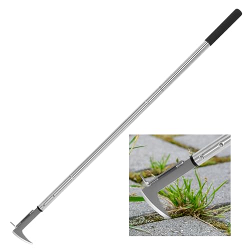 BARAYSTUS Fugenkratzer Unkraut, Fugenkratzer mit Langem Griff, 138cm Verstellbar, Unkrautstecher mit Gezackter Kante, Unkraut Entferner Gerät für Gartenarbeit, Ergonomischer Unkrautkratzer BARAYSTUS Fugenkratzer Unkraut, Fugenkratzer mit Langem Griff, 138cm Verstellbar, Unkrautstecher mit Gezackter Kante, Unkraut Entferner Gerät für Gartenarbeit, Ergonomischer Unkrautkratzer von BARAYSTUS