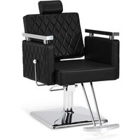 BarberPub Friseurstuhl mit Kopfstütze Kippbar, Friseurstühle mit Hydraulikpumpe 360° Drehbar, Friseureinrichtung Barber Stuhl Höhenverstellbar, 2073 von BARBERPUB