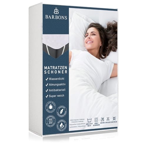 BARBONS Matratzenschoner 60x120 - Oeko-TEX Zertifiziert wasserdichte Matratzenauflage Inkontinenzunterlage waschbar Nässeschutz Atmungsaktiv (Poly. 60 x 120 cm) von BARBONS