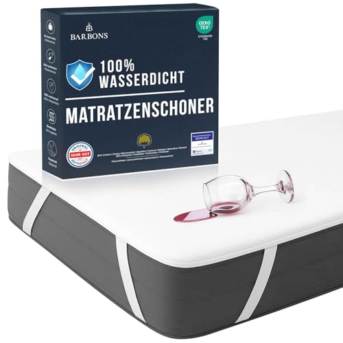 BARBONS Matratzenschoner 70x140 - Oeko-TEX Zertifiziert wasserdichte Matratzenauflage Baby Inkontinenzunterlage waschbar Nässeschutz Matratzenbezug Atmungsaktiv - Polyester 70 x 140 cm von BARBONS