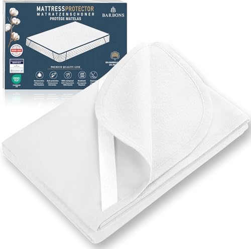 BARBONS Matratzenschoner 70x140 cm 2er - Oeko-TEX Zertifiziert wasserdichte Matratzenauflage Inkontinenzunterlage waschbar Nässeschutz Atmungsaktiv (70 x 140 cm 2er Set) von BARBONS