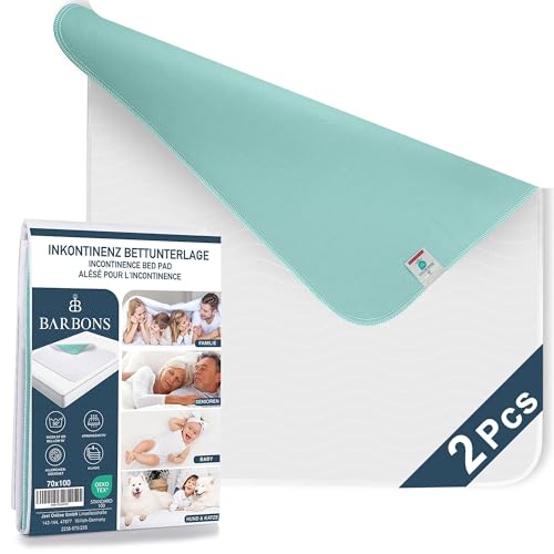 Barbons Baby Matratzenschutz 70x100 wasserdicht - sowie eine inkontinenzauflage für Baby/Kinder (70x100 cm) von BARBONS