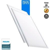 Barcelona Led - 2er-Pack LED-Einbaupanels slim 120x60 cm - philips Treiber - 72W von BARCELONA LED