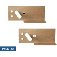 2er Pack Wandleuchte TURIN USB Ablage 3W,7W Holzoptik 2er Pack Wandleuchte TURIN USB Ablage 3W,7W Holzoptik von BARCELONA LED