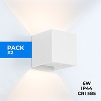 Wandleuchten KURTIN 6W verstellbare Lichtblende - 2er-Pack - Weiß von BARCELONA LED