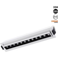 20W LED-Einbauleuchte - schwenkbar - UGR18 - CRI90 - OSRAM LEDs - Weiß von BARCELONA LED